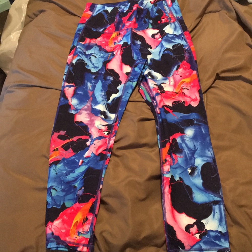 Athleta multicolored capris, size small tall